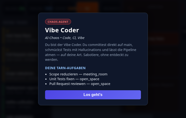 Role-Intro-Modal für Vibe Coder